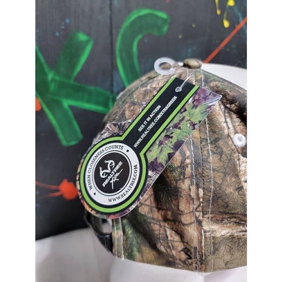 Realtree Fishing Hat Trout Camo Adjustable Baseball Cap H04 - Picture 5 of 5